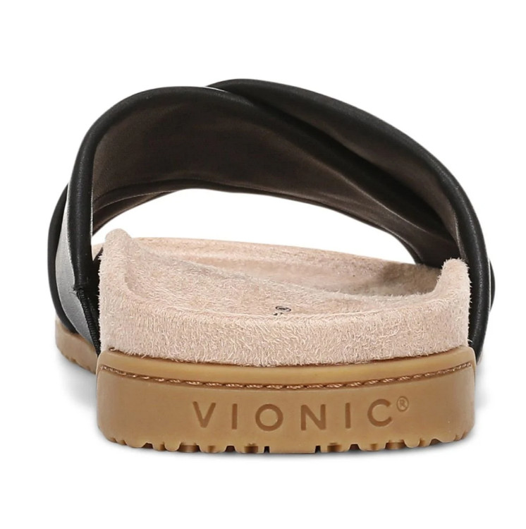 Vionic’s Etna Slide Sandal, Black Leather
