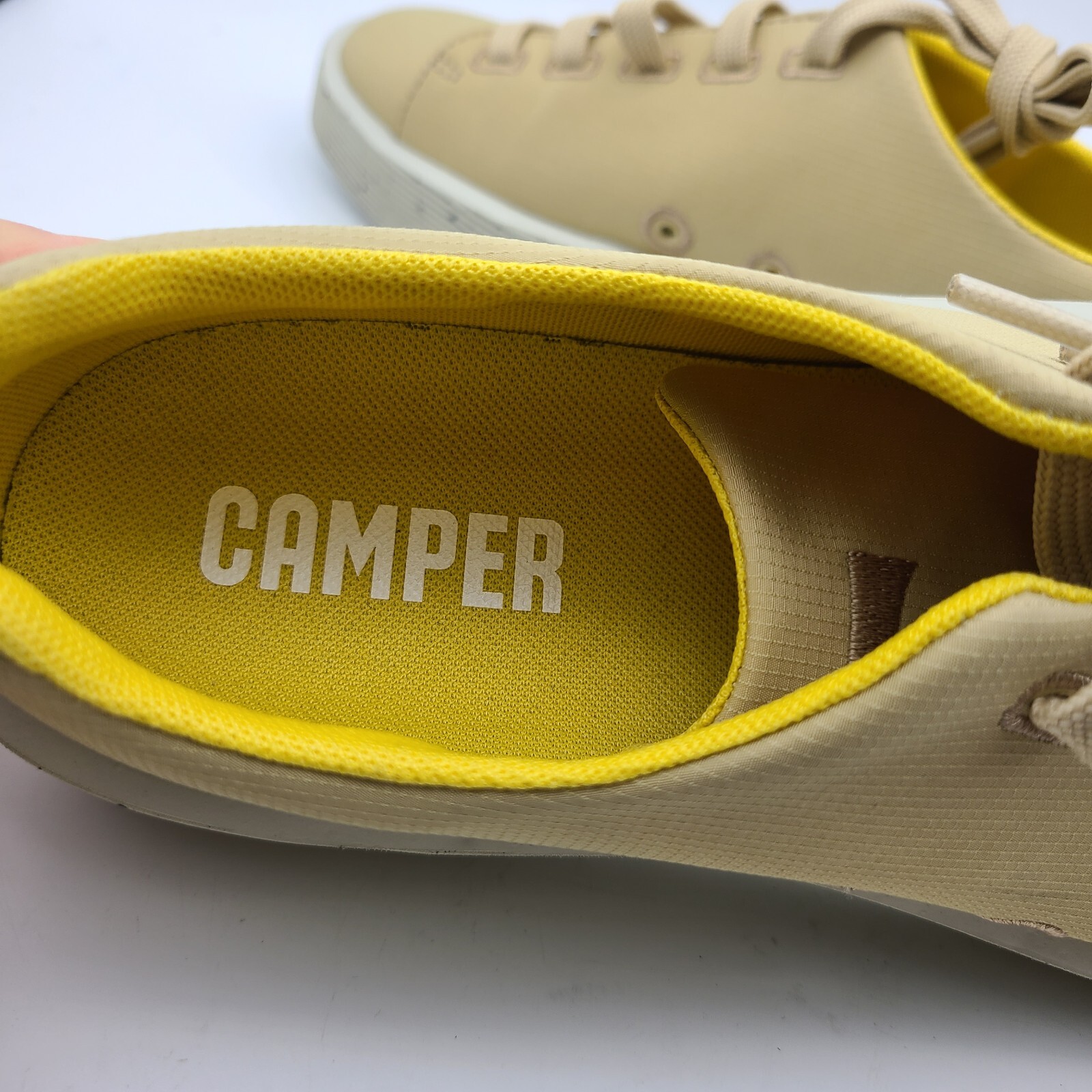 Camper womens comfort shoes Sneakers Courb lightweight fabric yellow sz 9 39 new