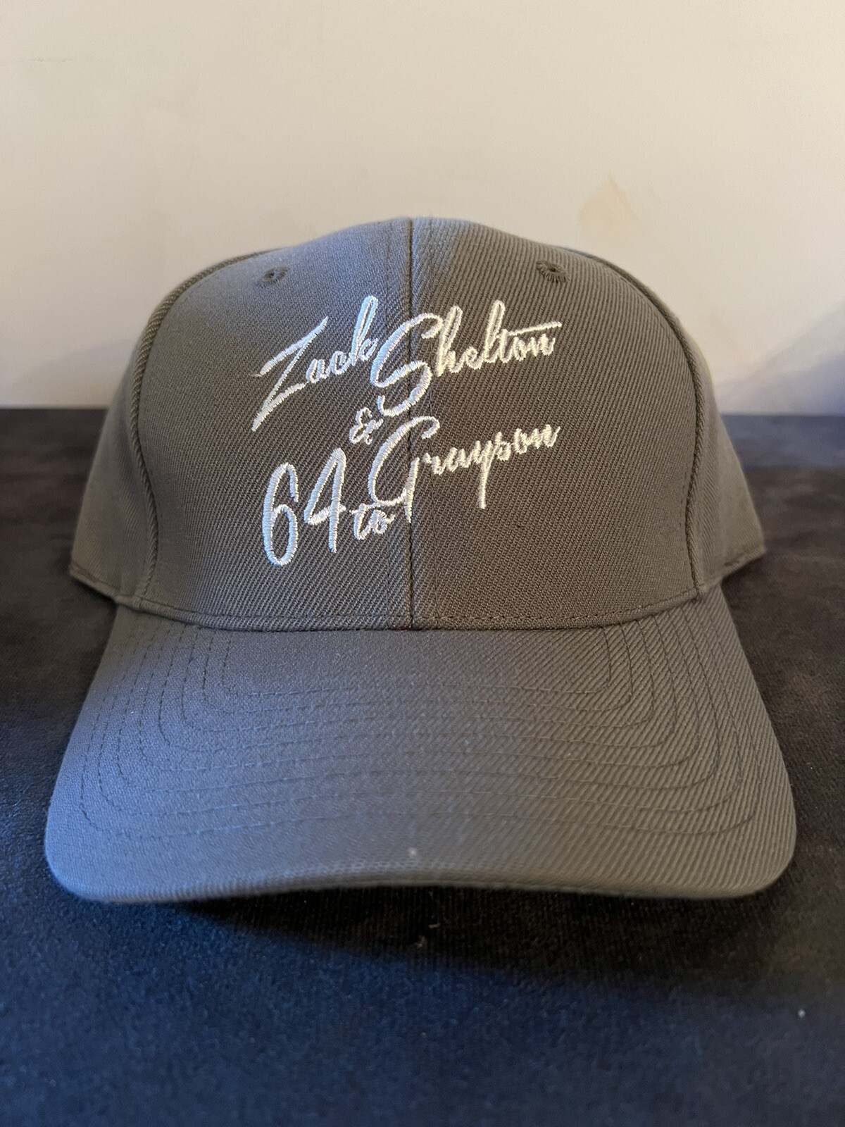 Zach Shelton and 64 To Grayson Cap Hat New With Tags. Fitted 7 3/8 Inches. Gray