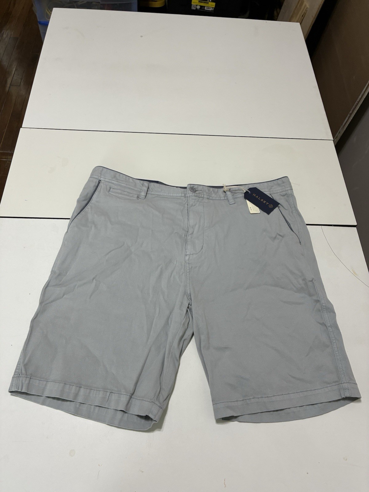 Halsey 44 Sport Shorts 42 Blu Slate Theodore Honey Comb Stretch Chino 10″ Inseam