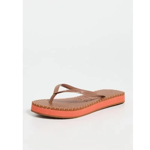 NWT Havaianas Youth Slim Flatform Loop Flip Flops, Rust BROWN , 3/4Y