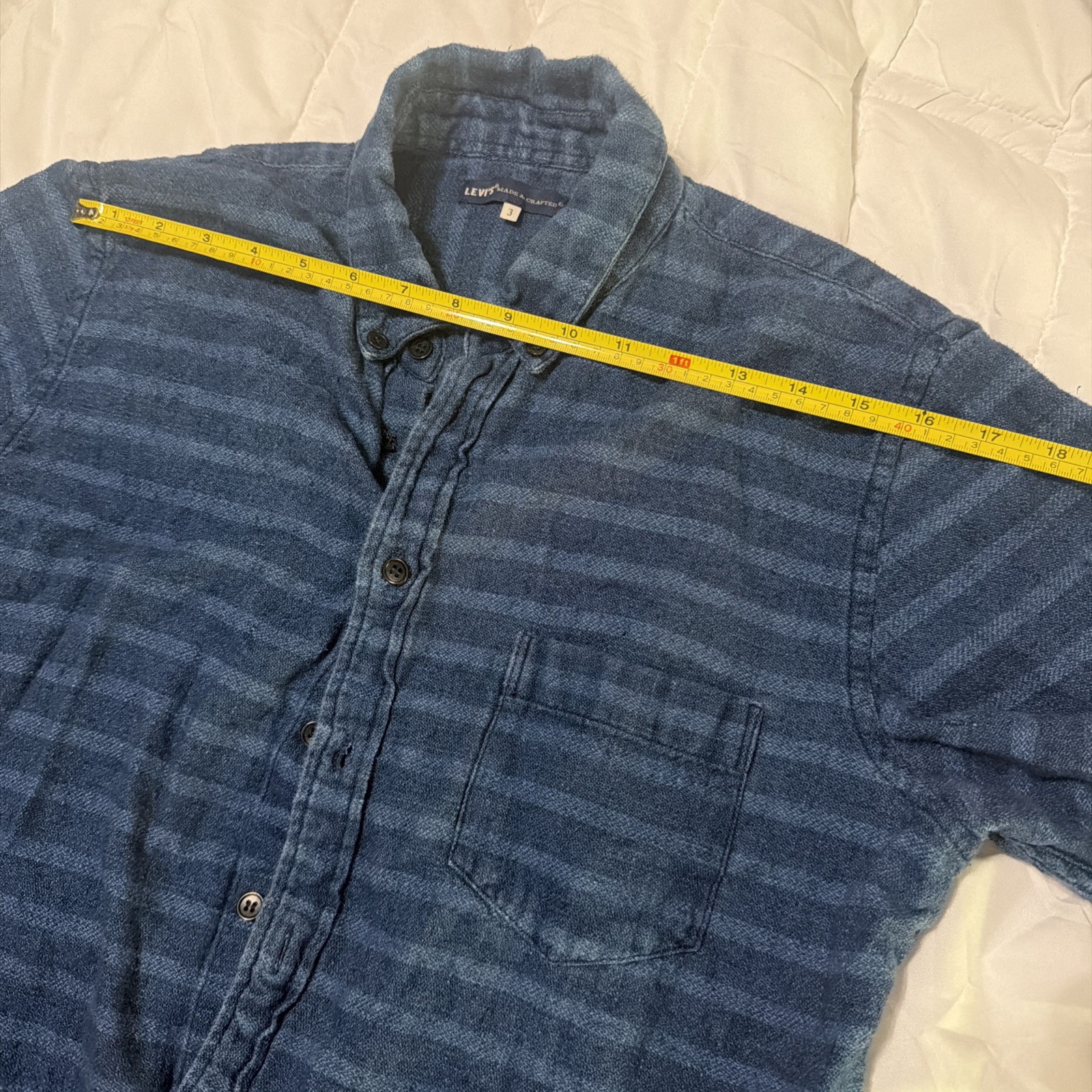 Levi’s Made Crafted Japanese Fabric ButtonDownShirt Mens Size3/L |**FLAWED** |O1