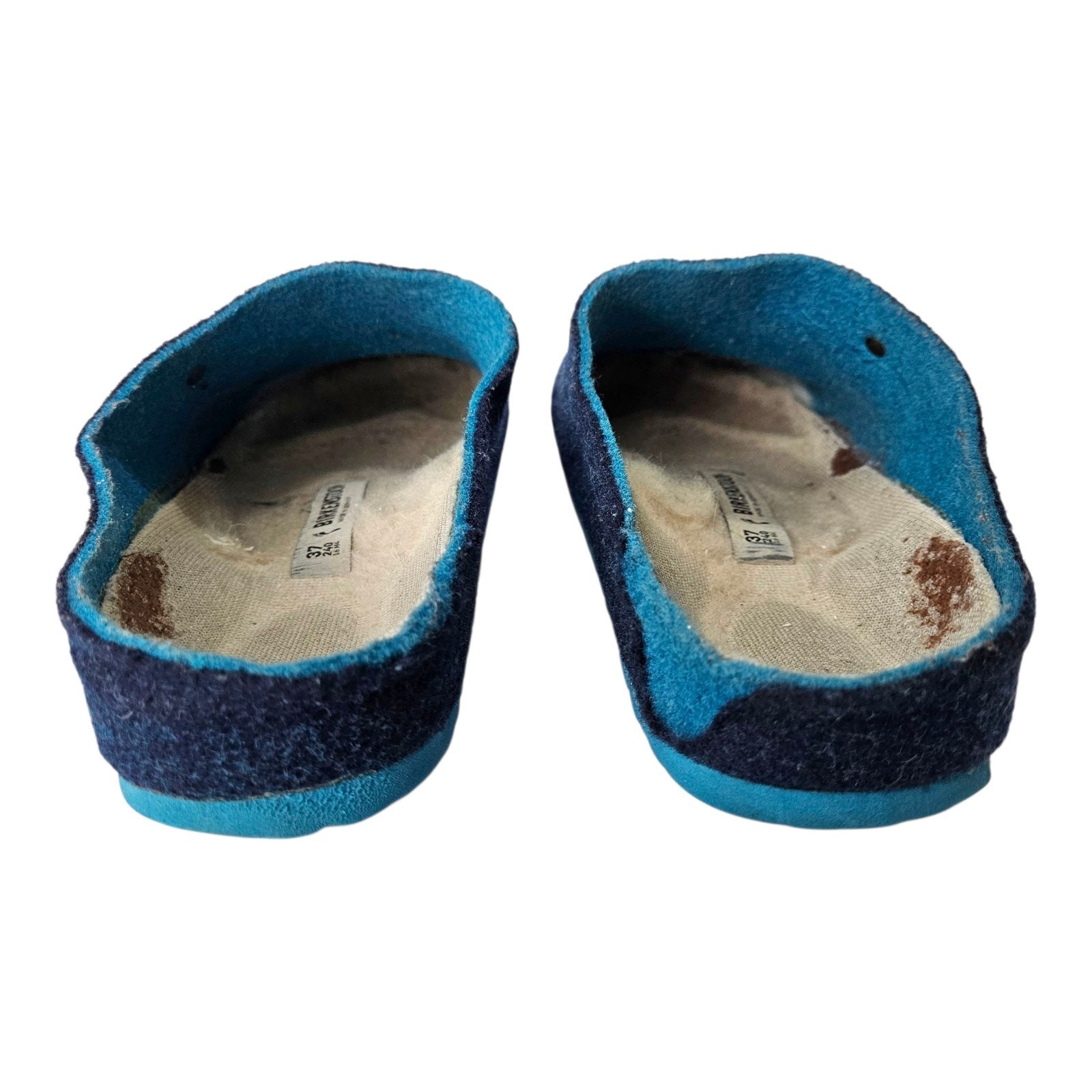 BIRKENSTOCK Kaprun Wool Felt Slip On Clogs Women’s 6 – 6.5 EU37 Happy Blue FAIR