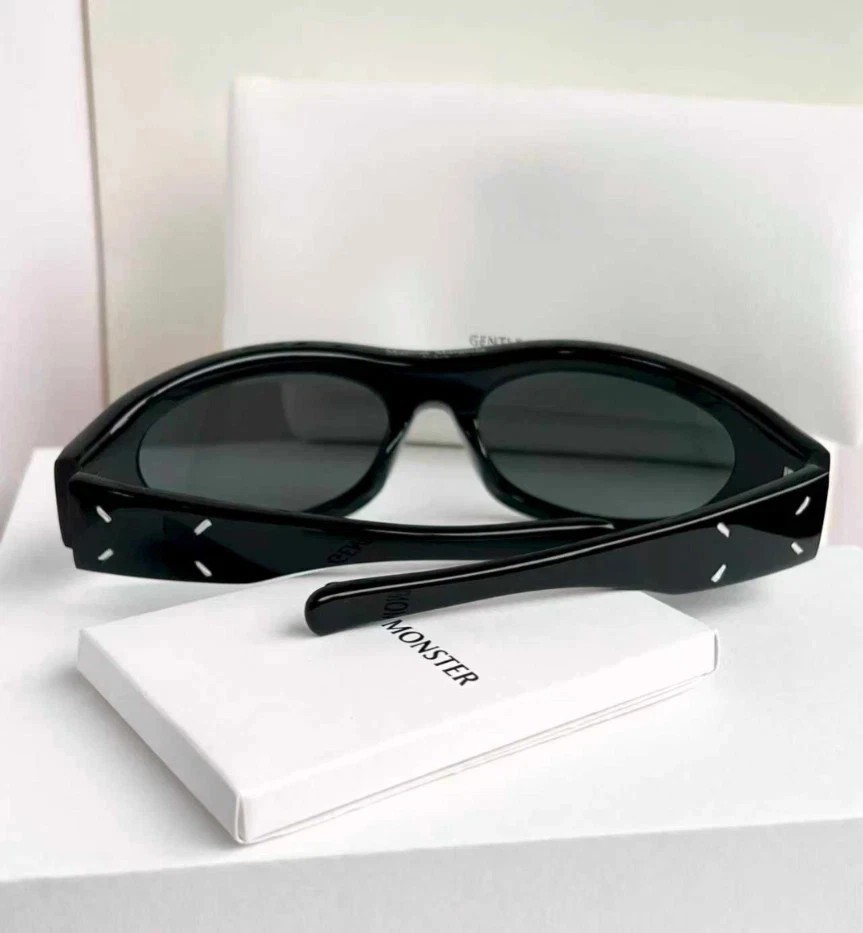 Gentle Monster Maison Margiela MM003 01 Sunglasses Black/Gray With Case New