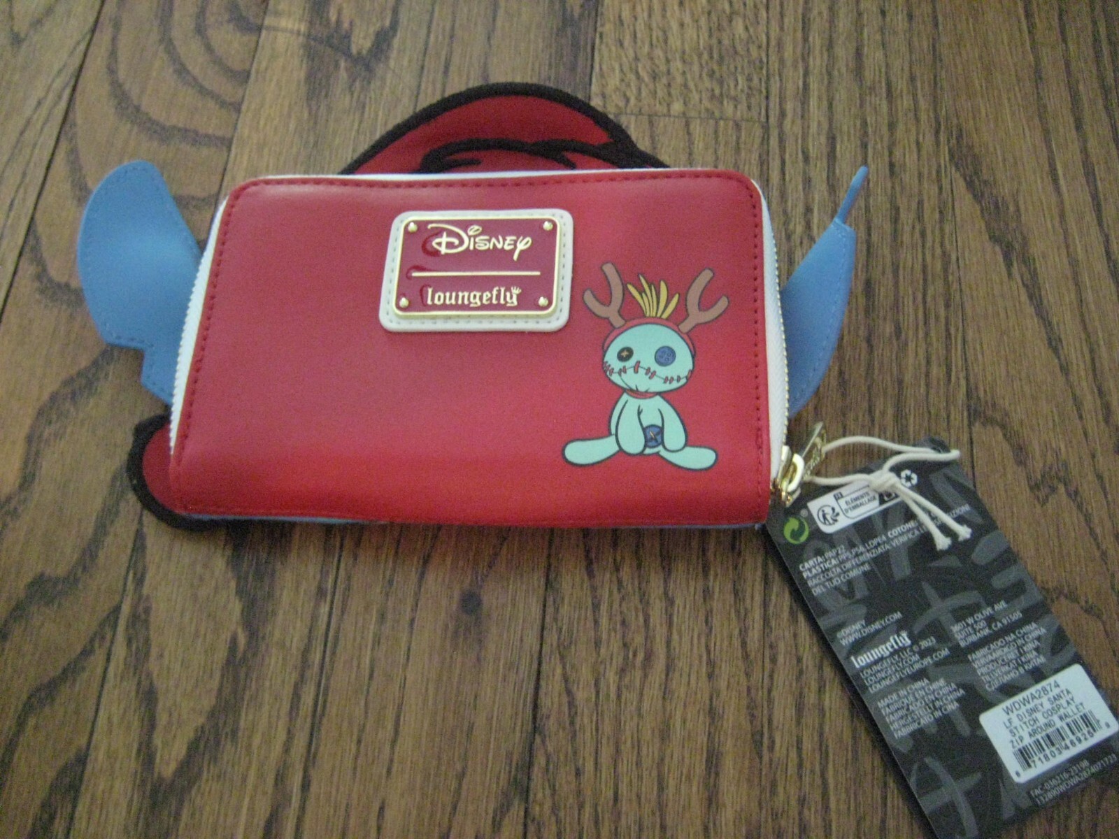 Loungefly Disney Lilo and Stitch Holiday Santa Bifold Wallet! New Christmas