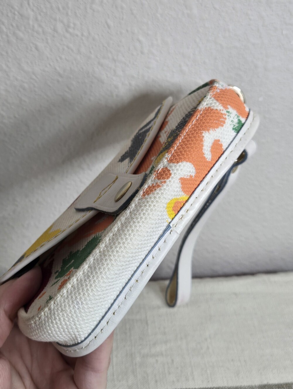 Dooney And Bourke Paint-Splatter Canvas Wristlet – Multicolor