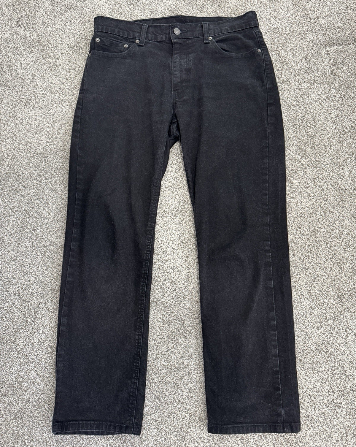 Levi’s 541 Men’s Black Dark Wash Denim Jeans Slim Mid Rise Tapered