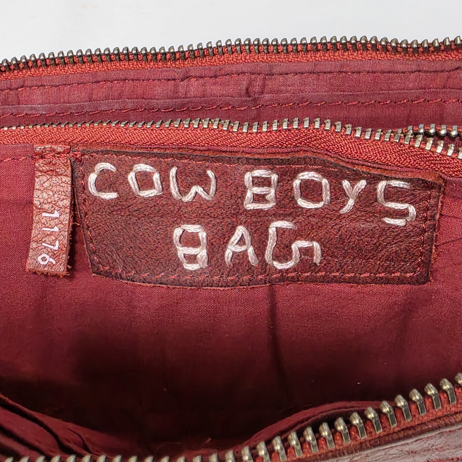 Cowboy Bags Wallet – Red Leather – Weave Pattern Western Style