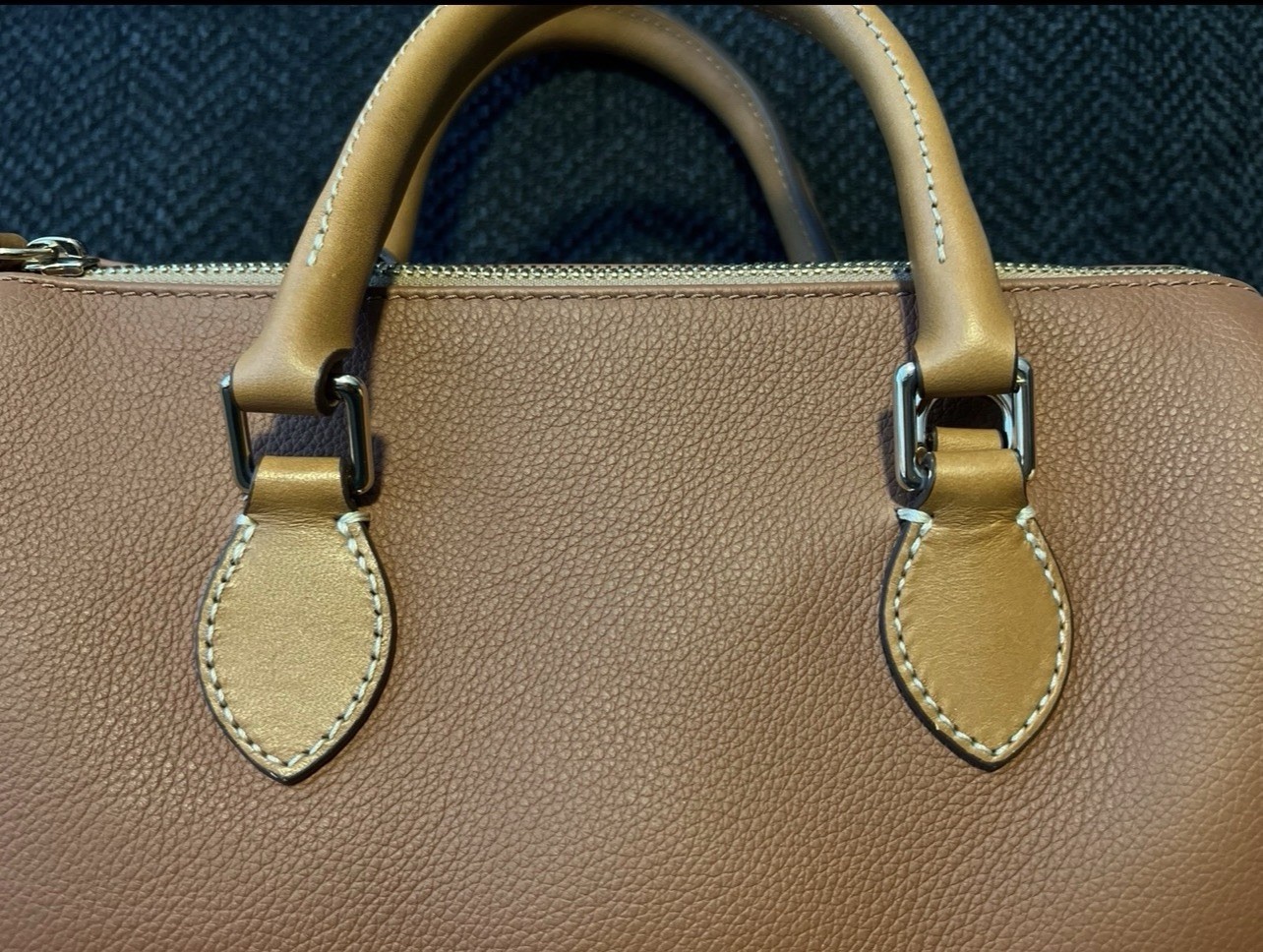 Dooney & Bourke Women’s Pebbled Brown Satchel Top Handle Zip