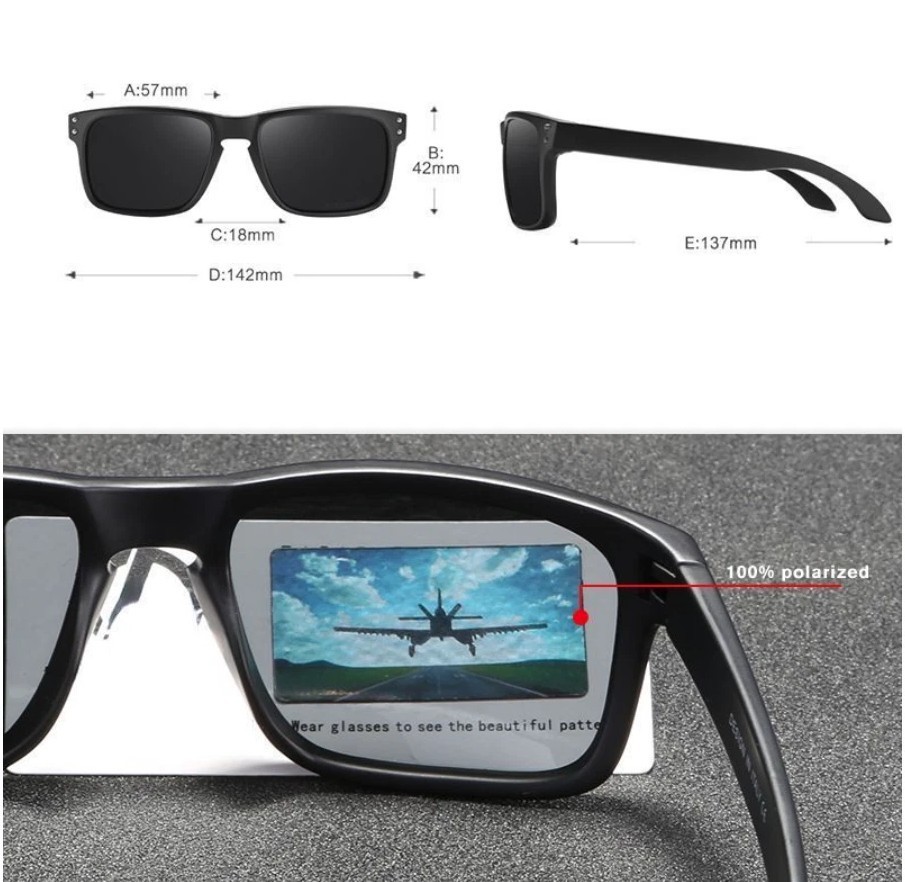 Oakley Holbrook Sunglasses Matte Black Frame Polarized Black Lens UV400 New
