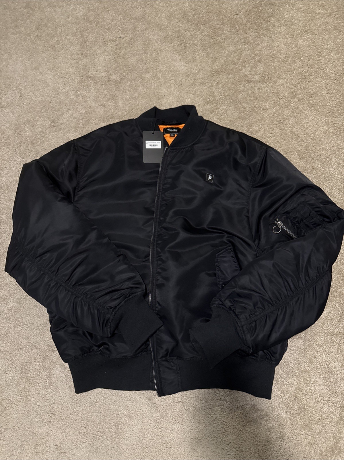 Primitive Skateboarding MA-1 Flight Bomber Jacket Black Men’s Size XL