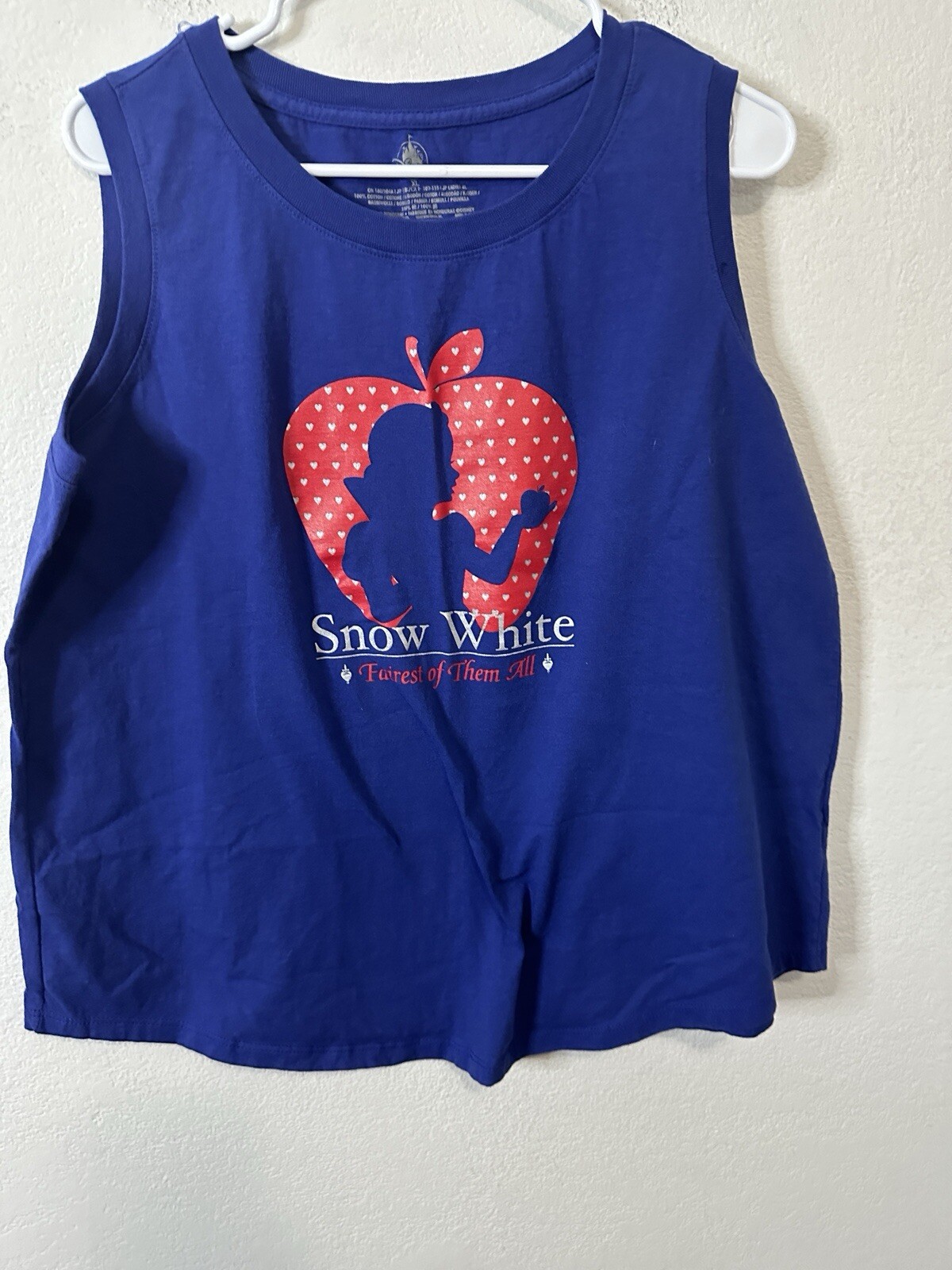 Disney Parks Snow White Blue Thick Strap Tank Top Shirt Size XL