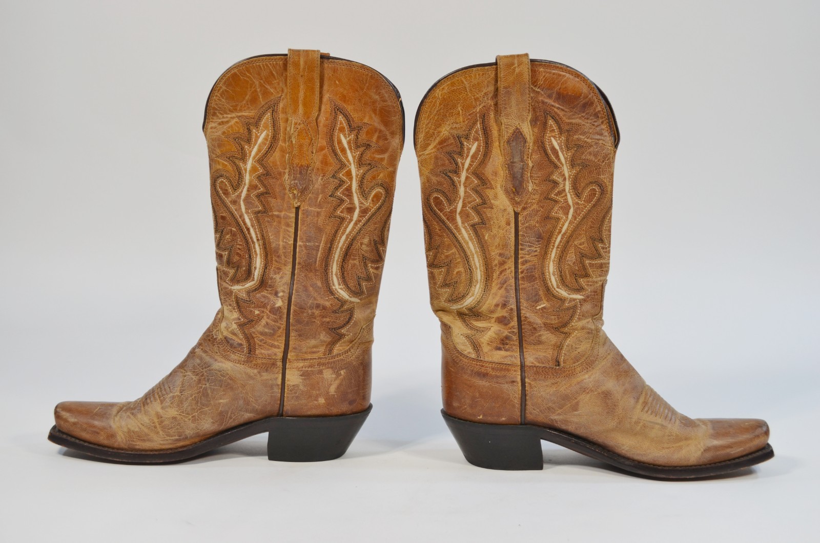 Lucchese Cassidy M4999 Women Western Boots Mad Dog Leather Snip Toe 8.5 B