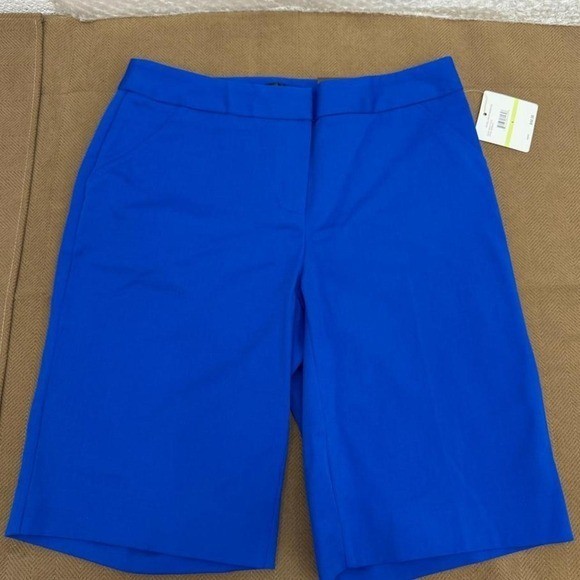 Rafaella Curvy Bermuda Shorts NWT Bright Blue Cobalt Trouser Shorts Sz 4