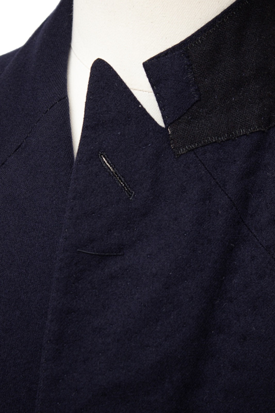 Huntsman Savile Row Bespoke Flannel Wool Navy Double Breasted Blazer Jacket