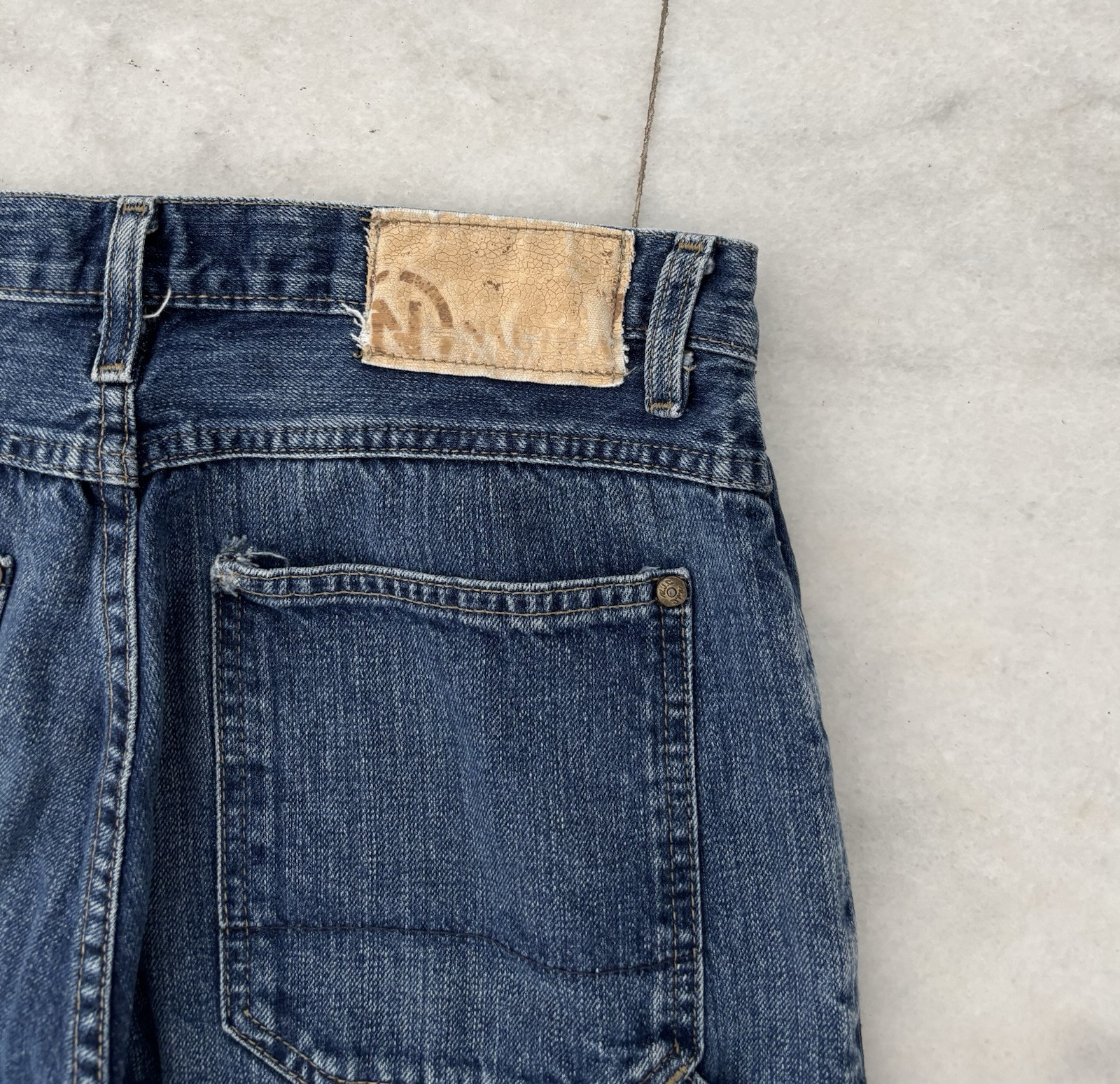 90s Nautica Jeans Cargo Pocket Baggy Blue Skater Men 33X34 Grunge Skater Hip Hop