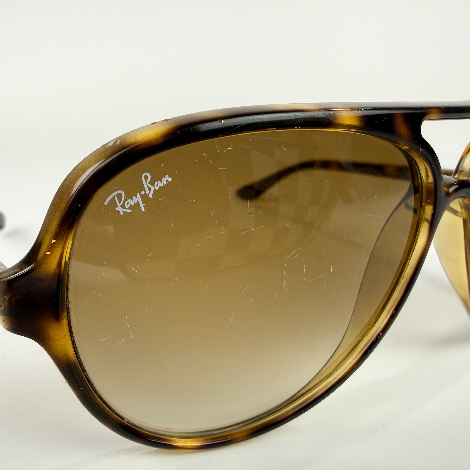 Ray-Ban Cats 5000 Classic Aviator Sunglasses Tortoise Frame Matte Havana