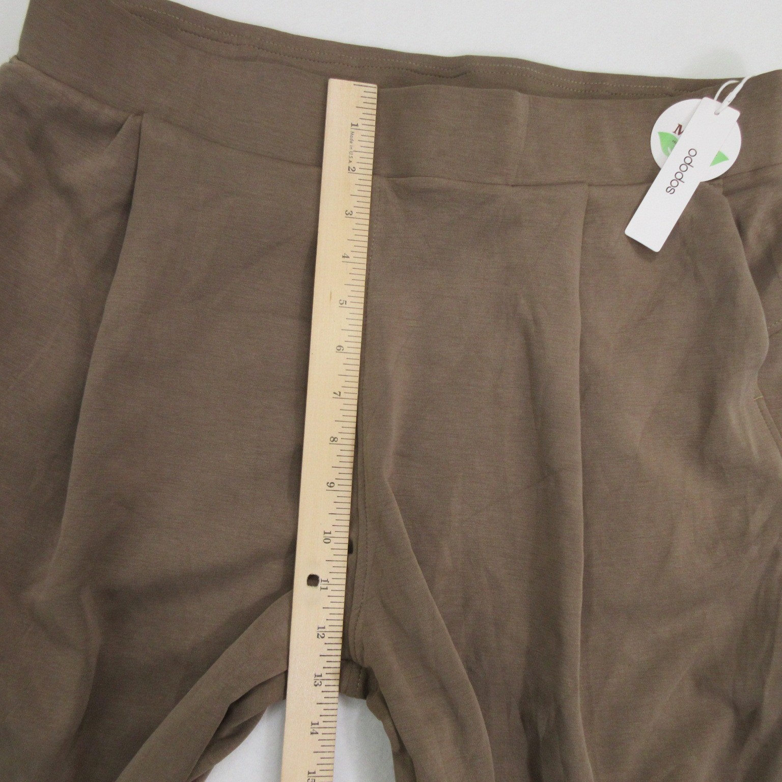 Ododos Womens Pants XL Brown Wide Leg Pull On Pockets Stretch New