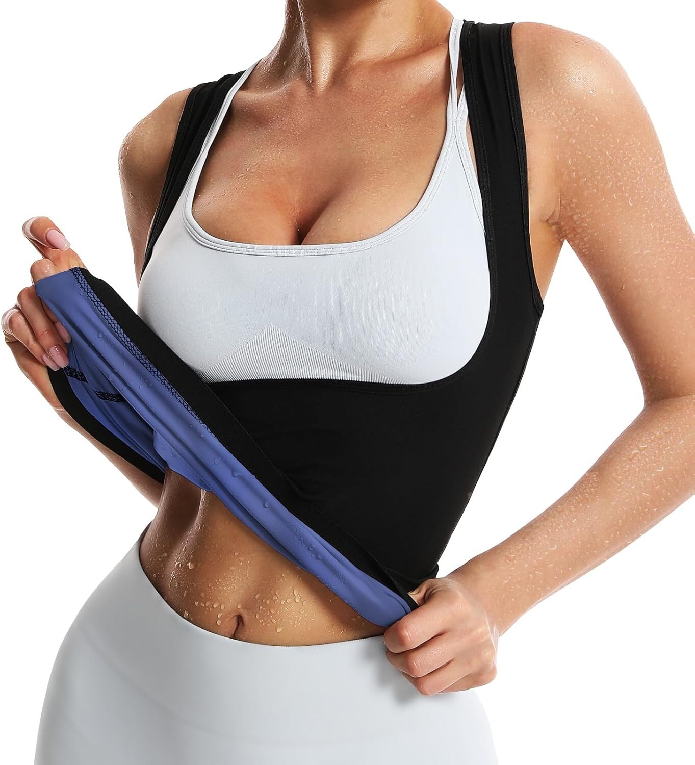 Women Fat Burning Sweat Vest Slimming Sauna Suit Workout Tank Top Body Shaper US