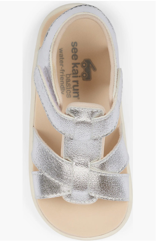See Kai Run Basics Toddler Shayna Sandals Silver – CHOOSE SIZE