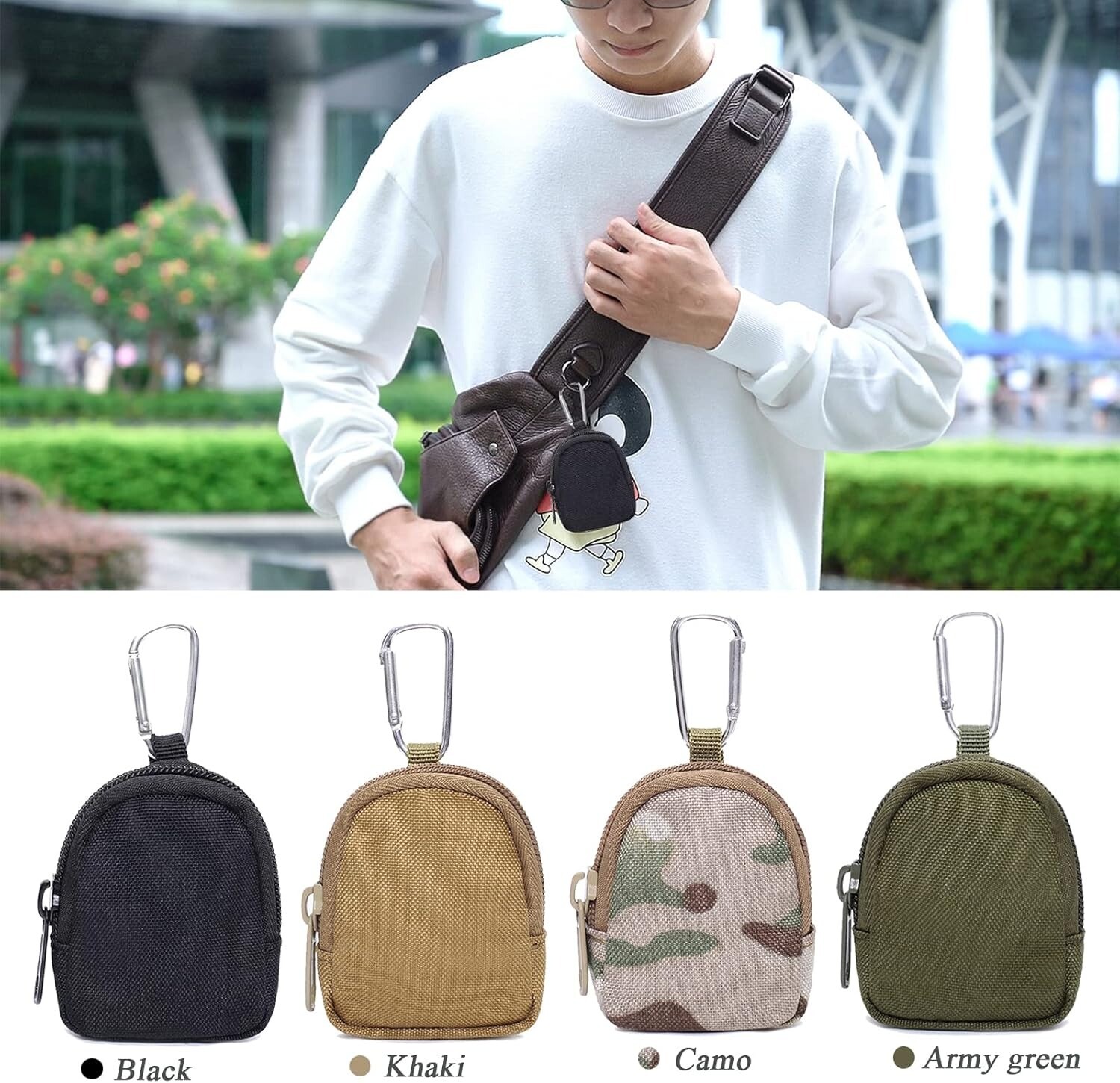 Tactical Coin Pouch Nylon Waist Bag Men MOLLE Multi-Functional Accessory Pouch