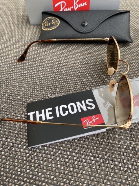 New Ray-Ban Hexagonal RB3548 Gradient Brown Sunglasses