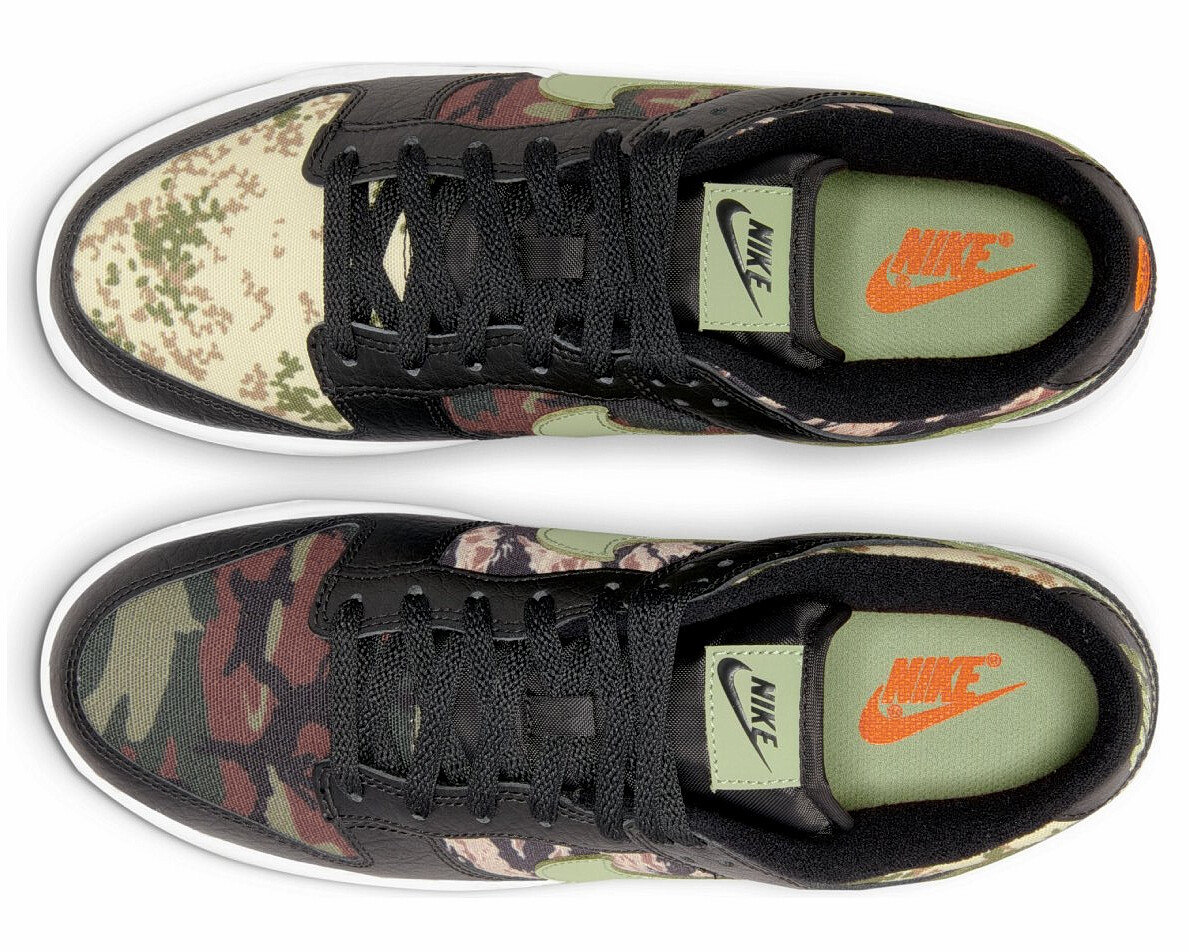 Nike Dunk Low SE “Crazy Camo” Black/Oil Green-White DH0957-001 Size 7-11 NEW