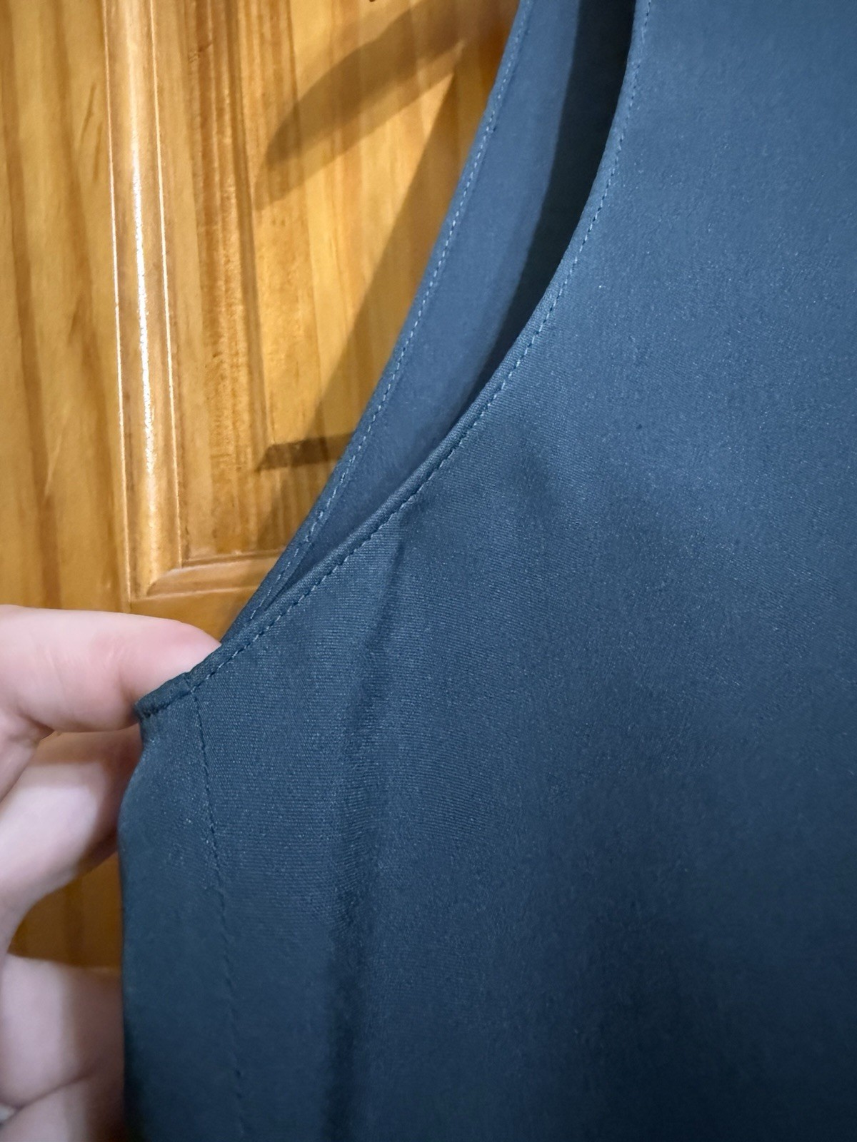 Theory women’s Shell sleeveless top size small dark teal green