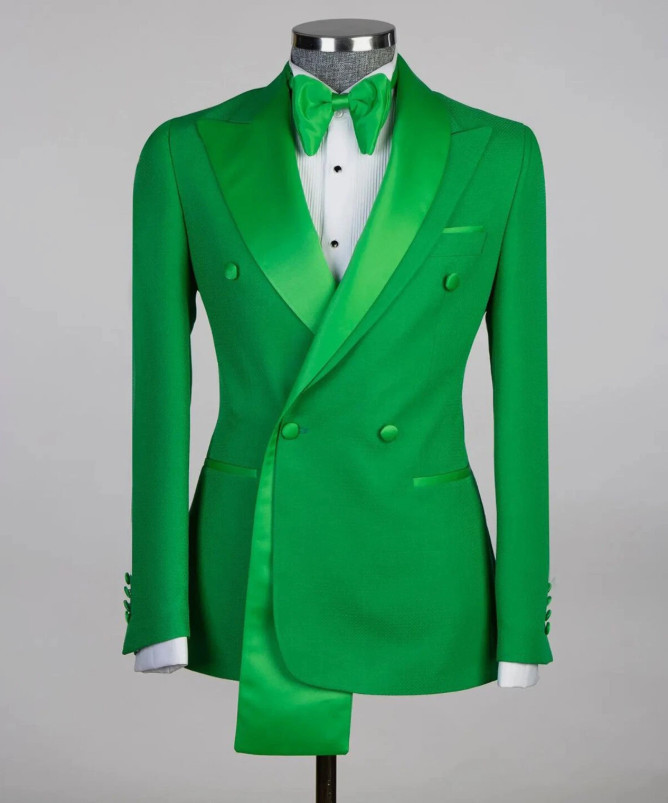 Business Mens Suits Regular Slim Fit Tuxedos Formal Prom Coat Double Breasted