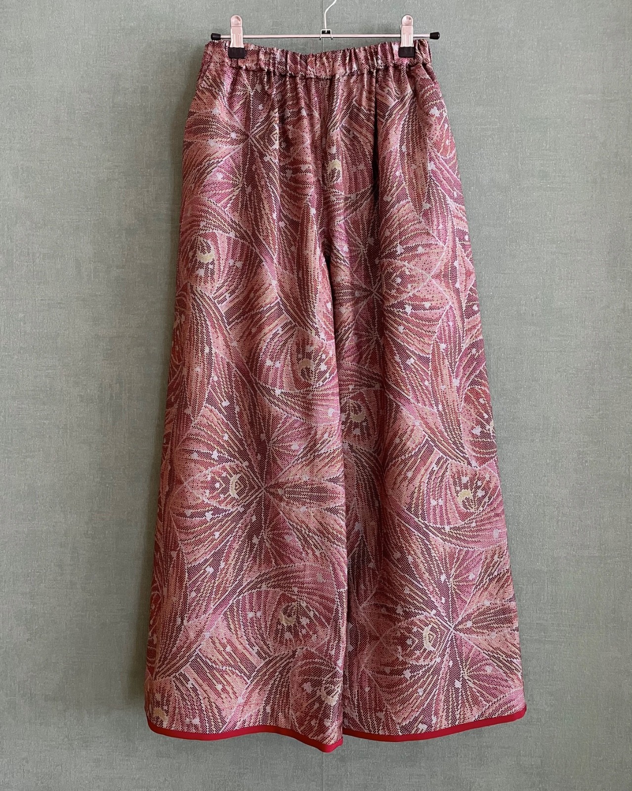 Oshima Tsumugi Kimono wide pants, Beautiful Pants, 100% silk with lining