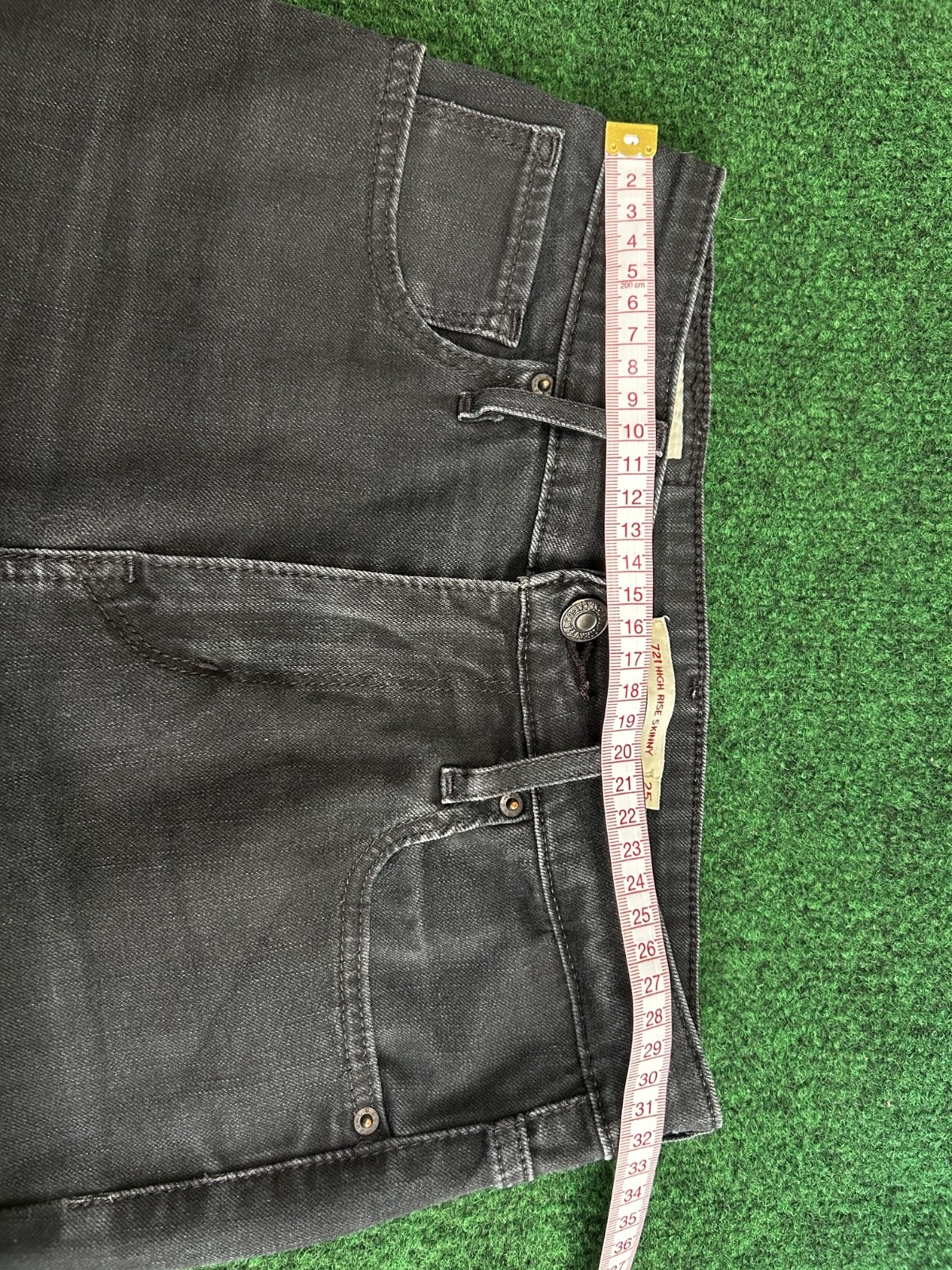 Levi’s Womens Jeans Skinny Fit Dark Grey Mid Waist Denim