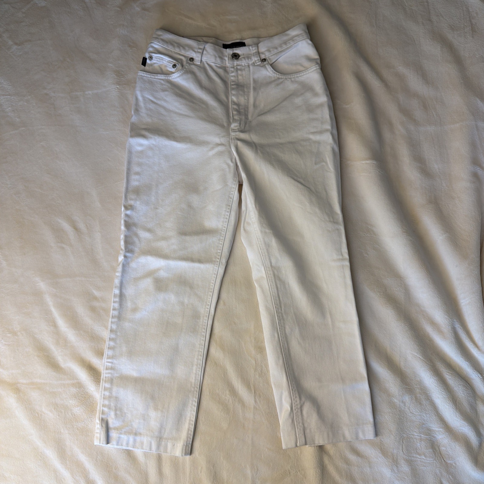 Vintage Lauren Jeans Co. Polo Ralph Lauren Jeans Women Size 4 White Cropper-Leg