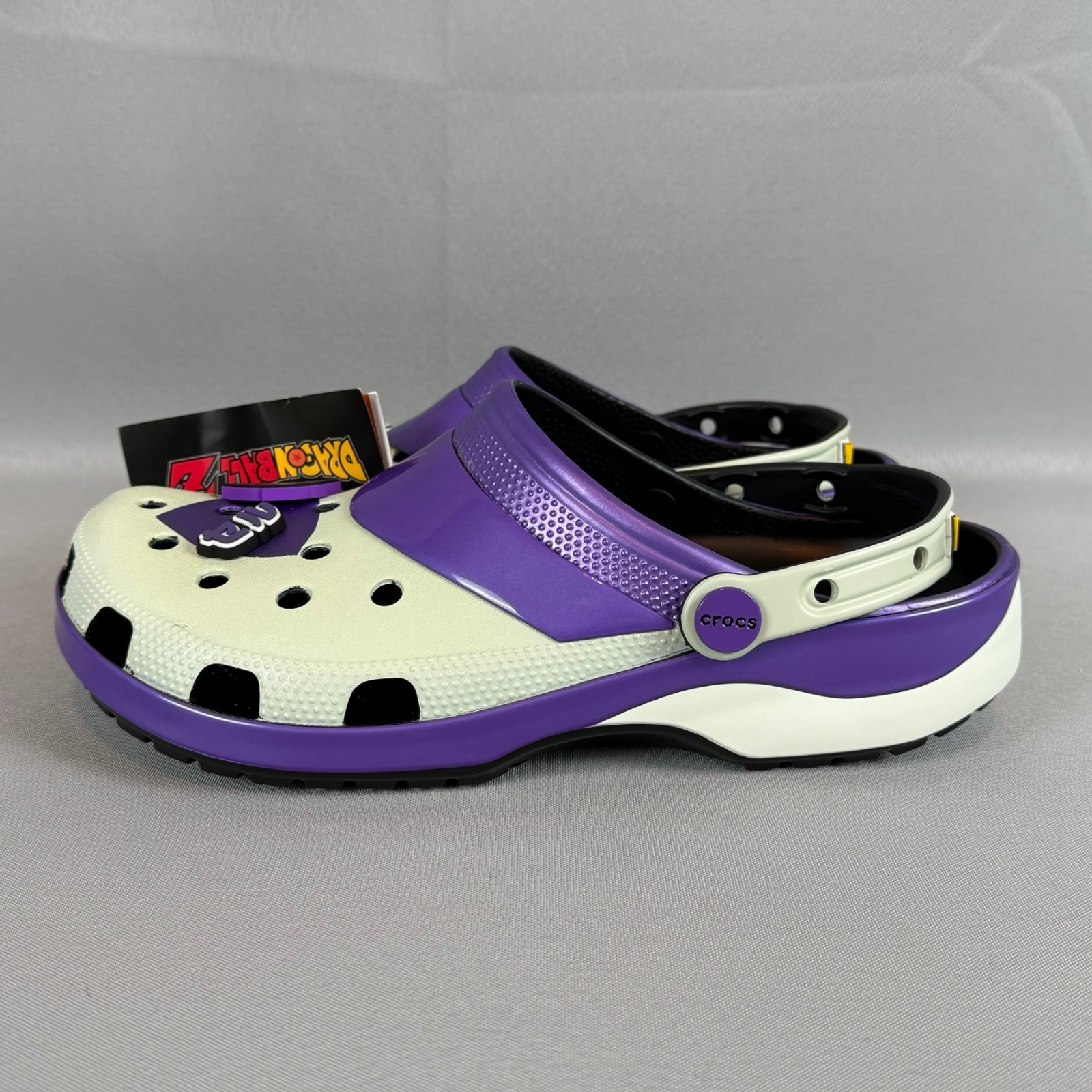 Crocs Frieza Dragon Ball Z Classic Clogs Mens 11 White Purple 211202-90H New NWT