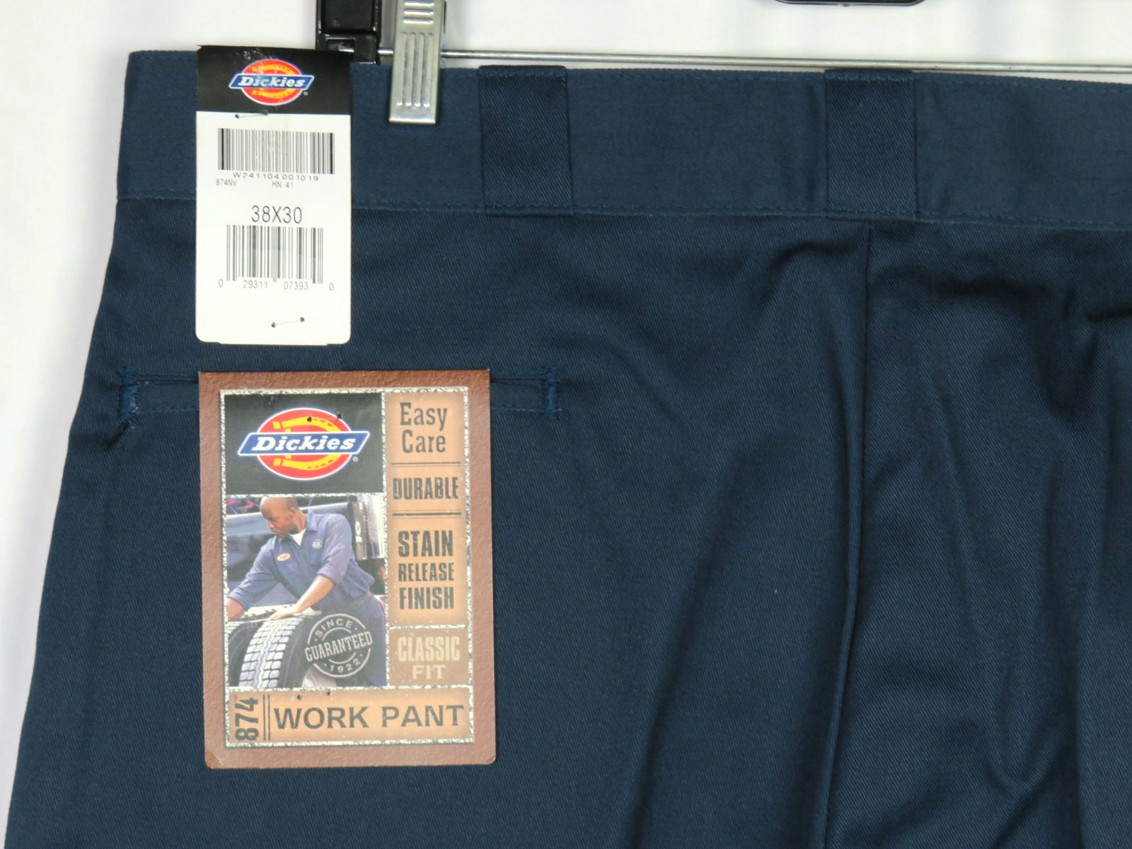 NEW! DICKIES 874 Navy Blue Easy Care Stain Resistant Work Pants Men’s 38 X 30