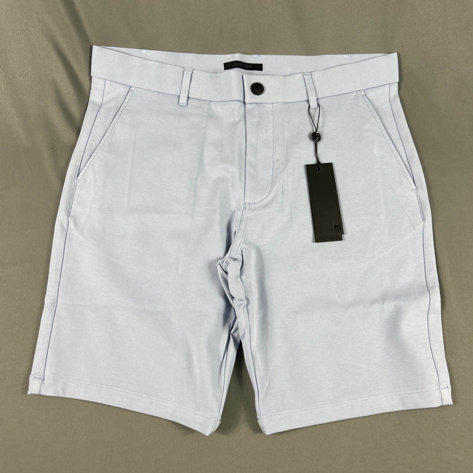 Greyson Golf Shorts Sequoia Nylon Cotton Spandex 33 x 10 Heron Blue MSRP $148