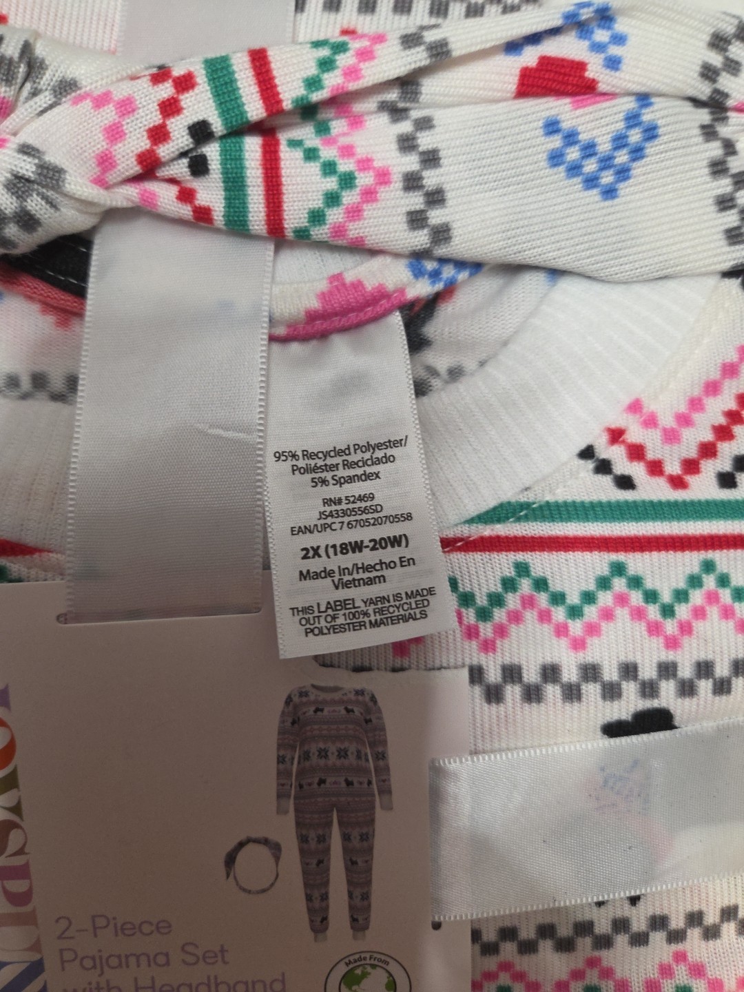WOMENS JOYSPUN DREAMY SOFT COLLECTION 2 PIECE PAJAMA SET SIZE 2XL