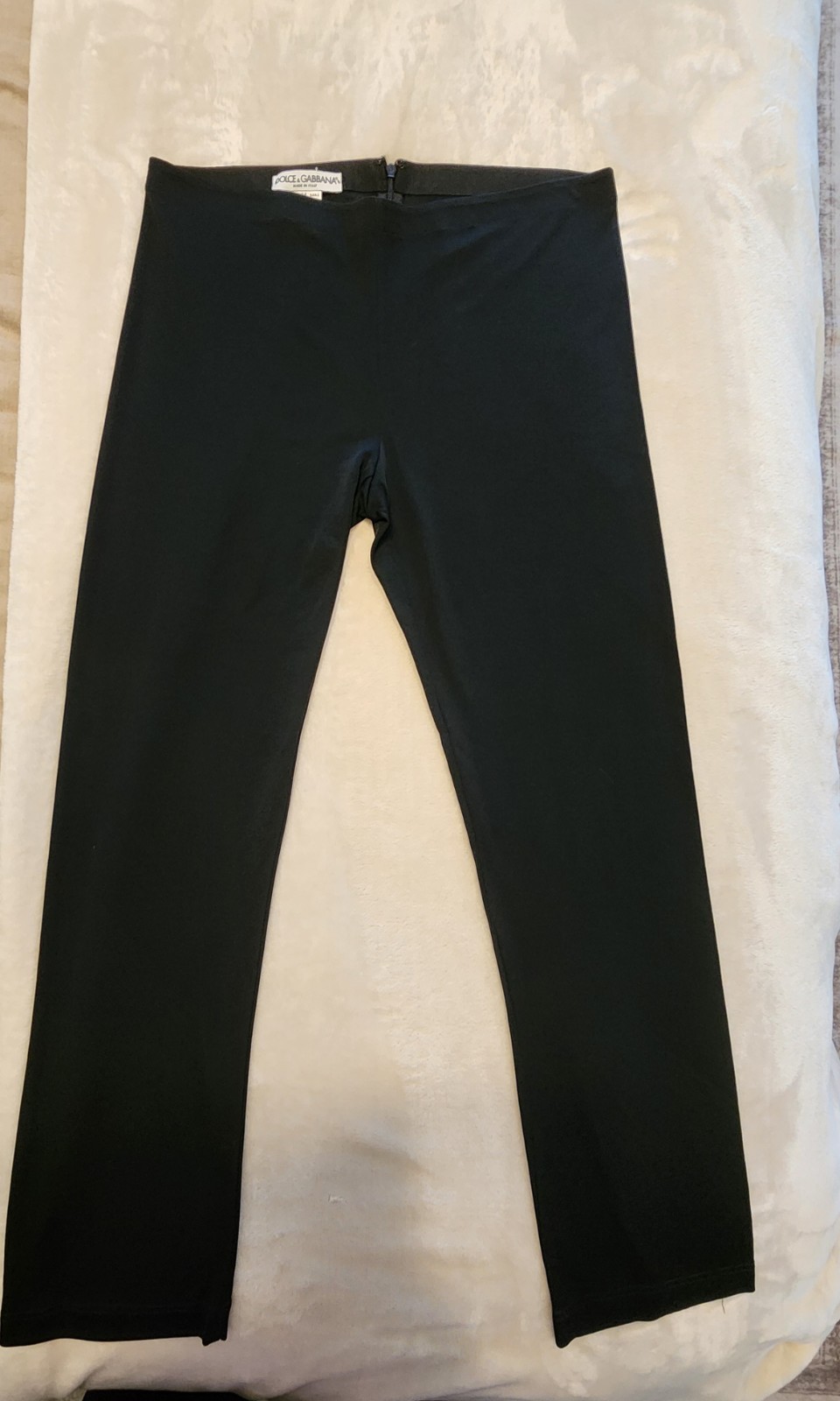 Vintage Dolce & Gabbana Black Slim Stretch Pants IT 44 US size 8 Made in Italy