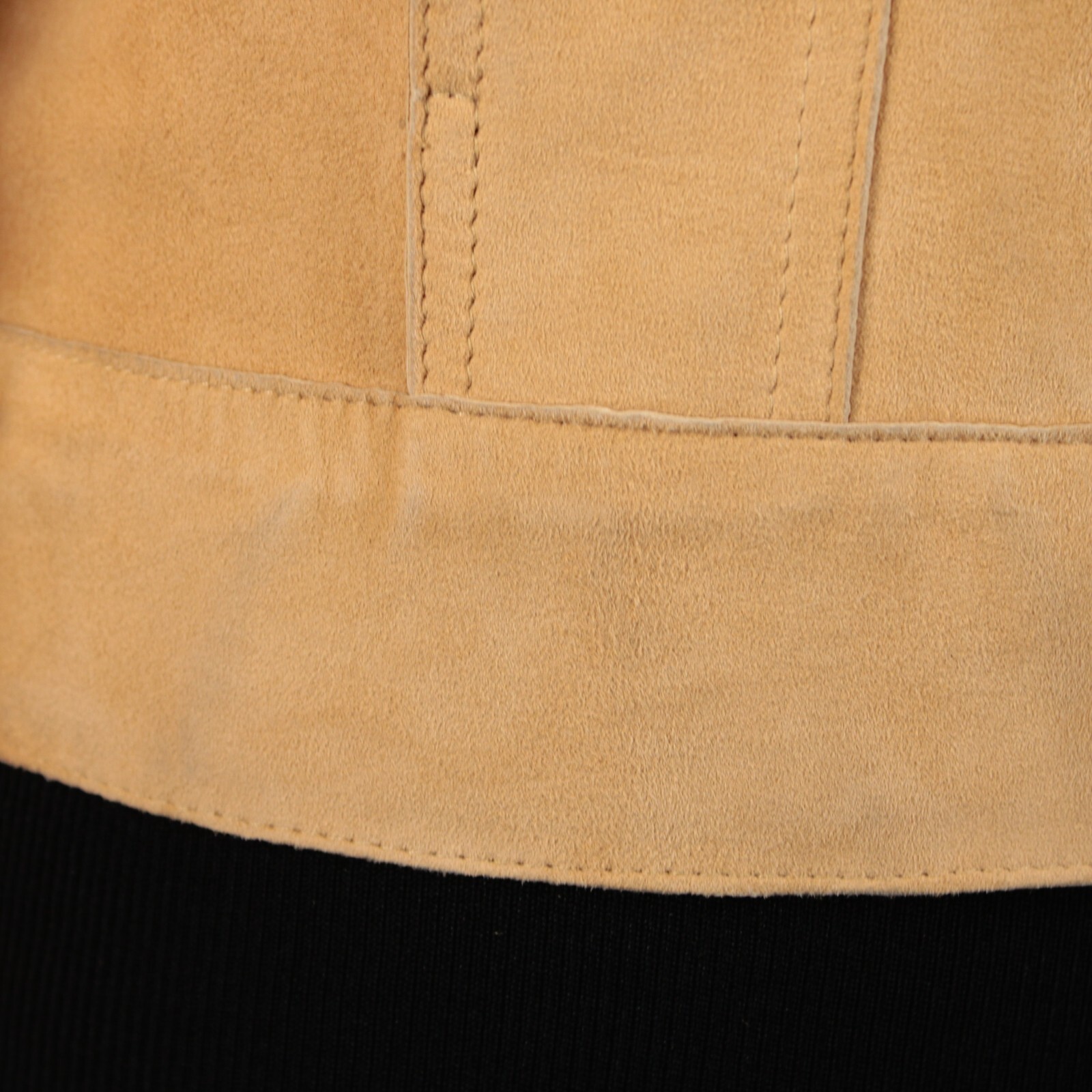 Hettabretz NWD Snap Front Suede Leather Jacket Size 50 (~ Small US) In Solid Tan