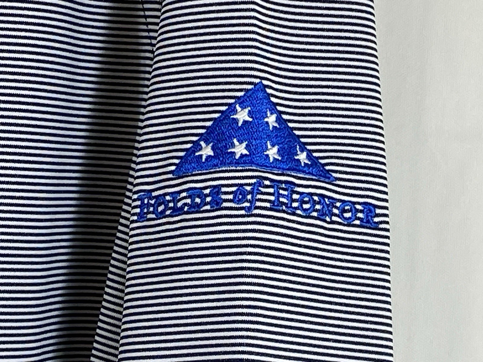 Peter Millar Perth Sugar Stripe Performance Folds Of Honor 1/4 Zip Jacket XL