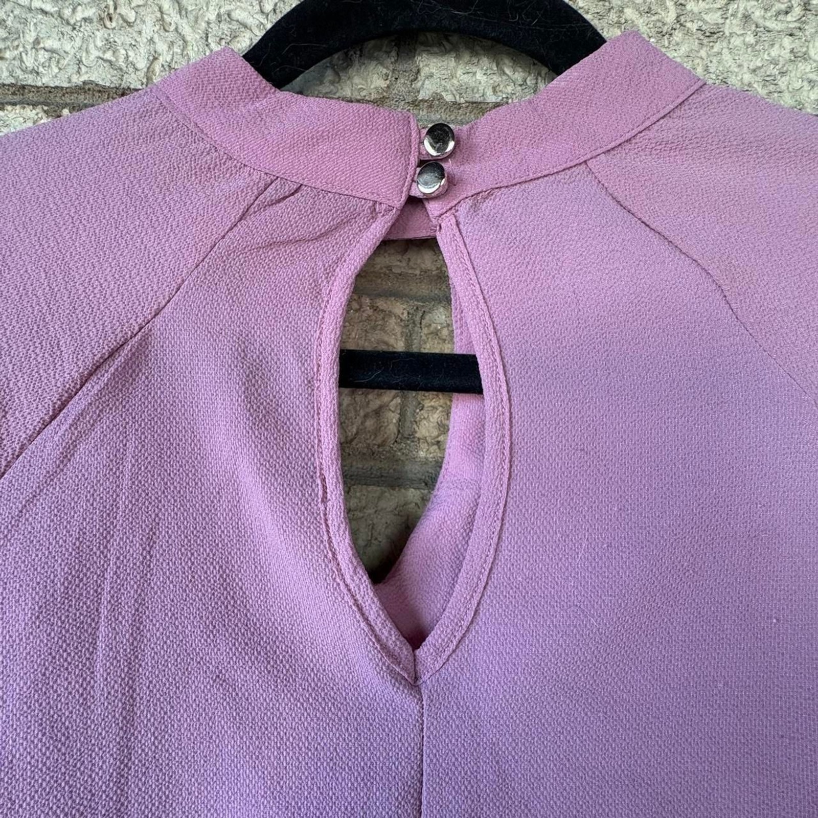Iris Women’s Pink Ruffle Blouse With Keyhole Details