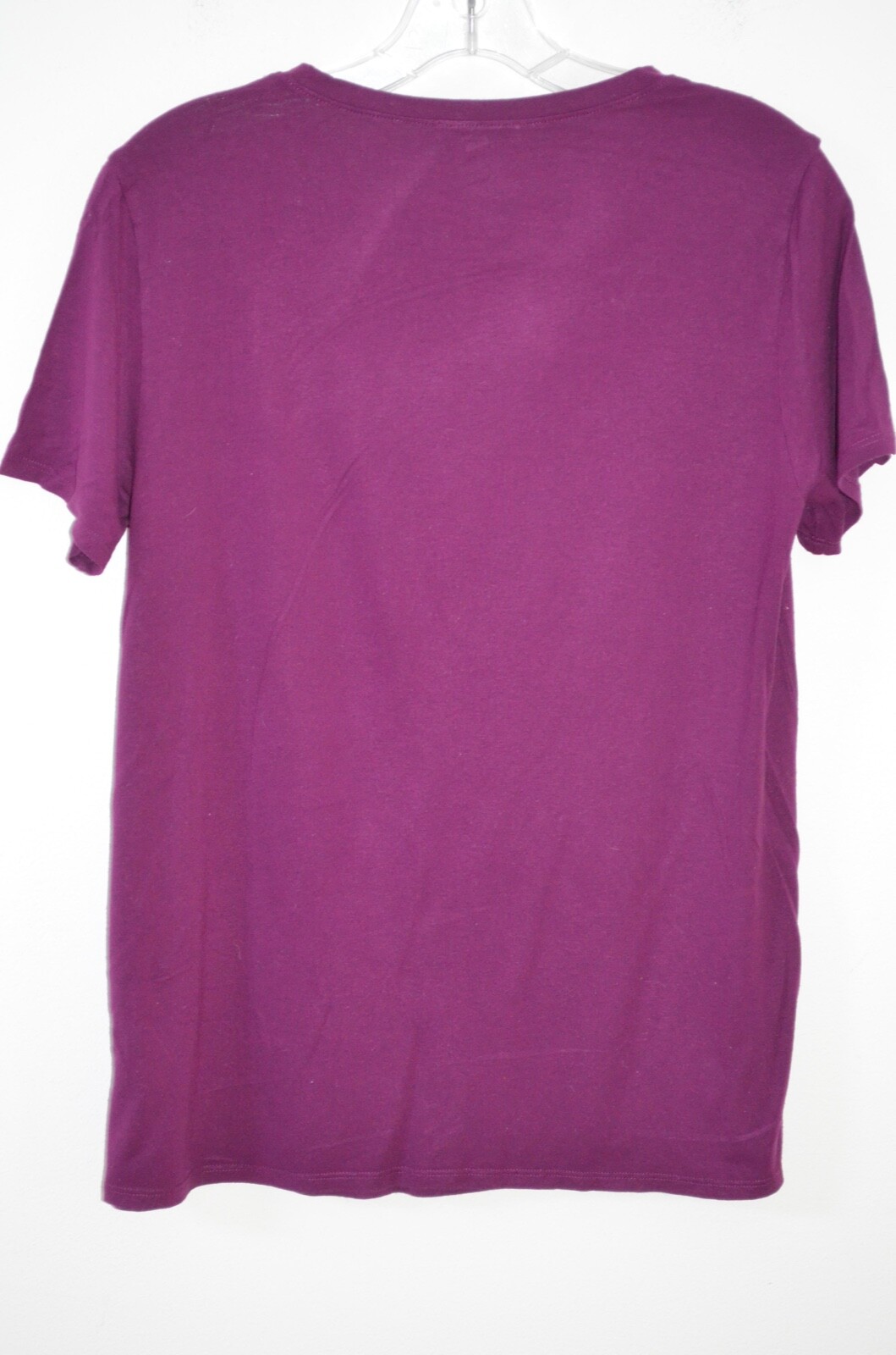 Eileen Fisher Purple 95% Viscose/5% Spandex Short Sleeve Knit Top Size S