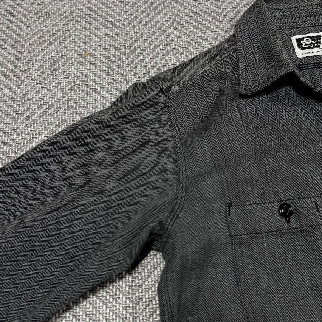 Engineered Garments Herringbone Work Shirt Gray Charcoal XS Japan F/S