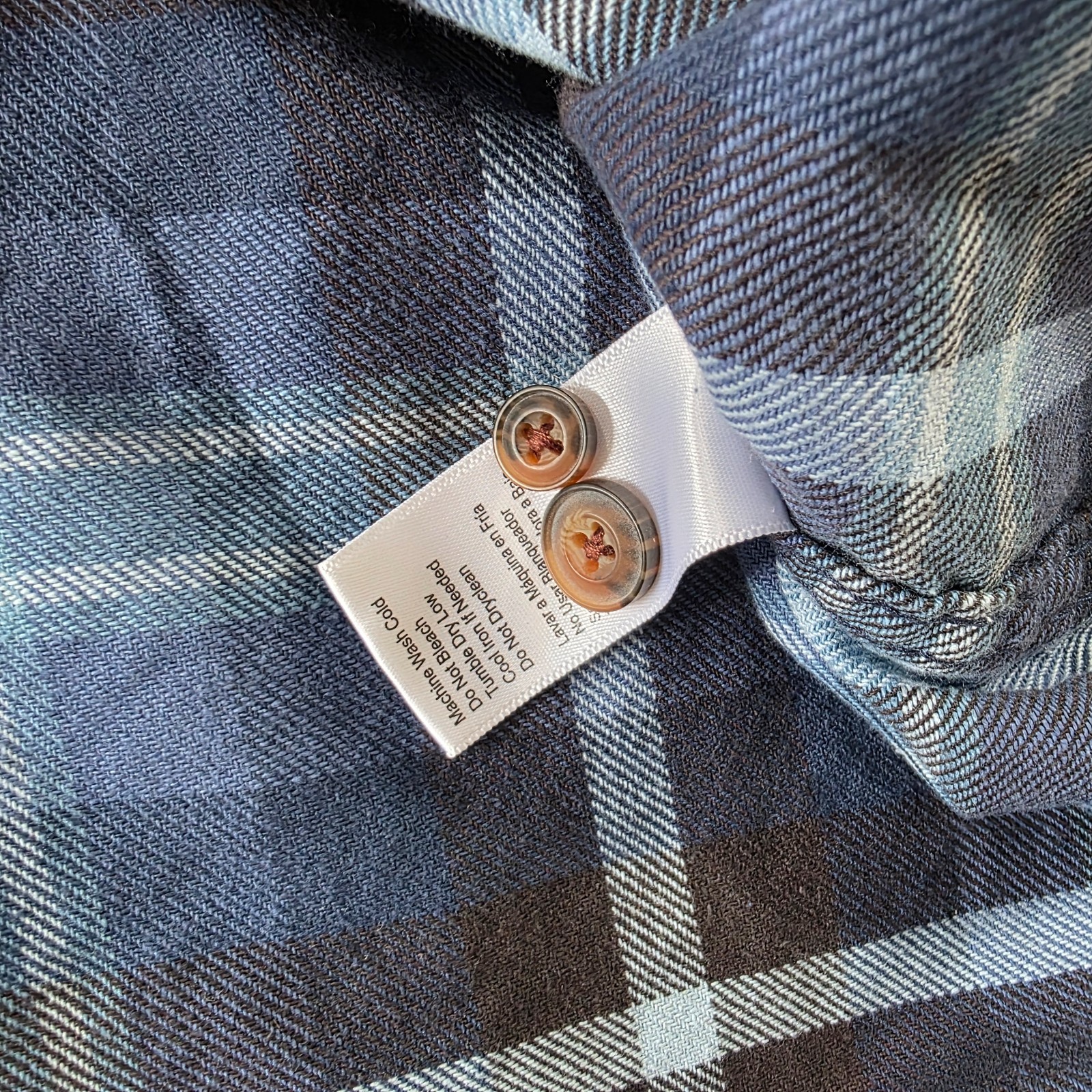 Jachs MFG Heritage Flannel Men’s Blue Plaid Button-Up Shirt Large