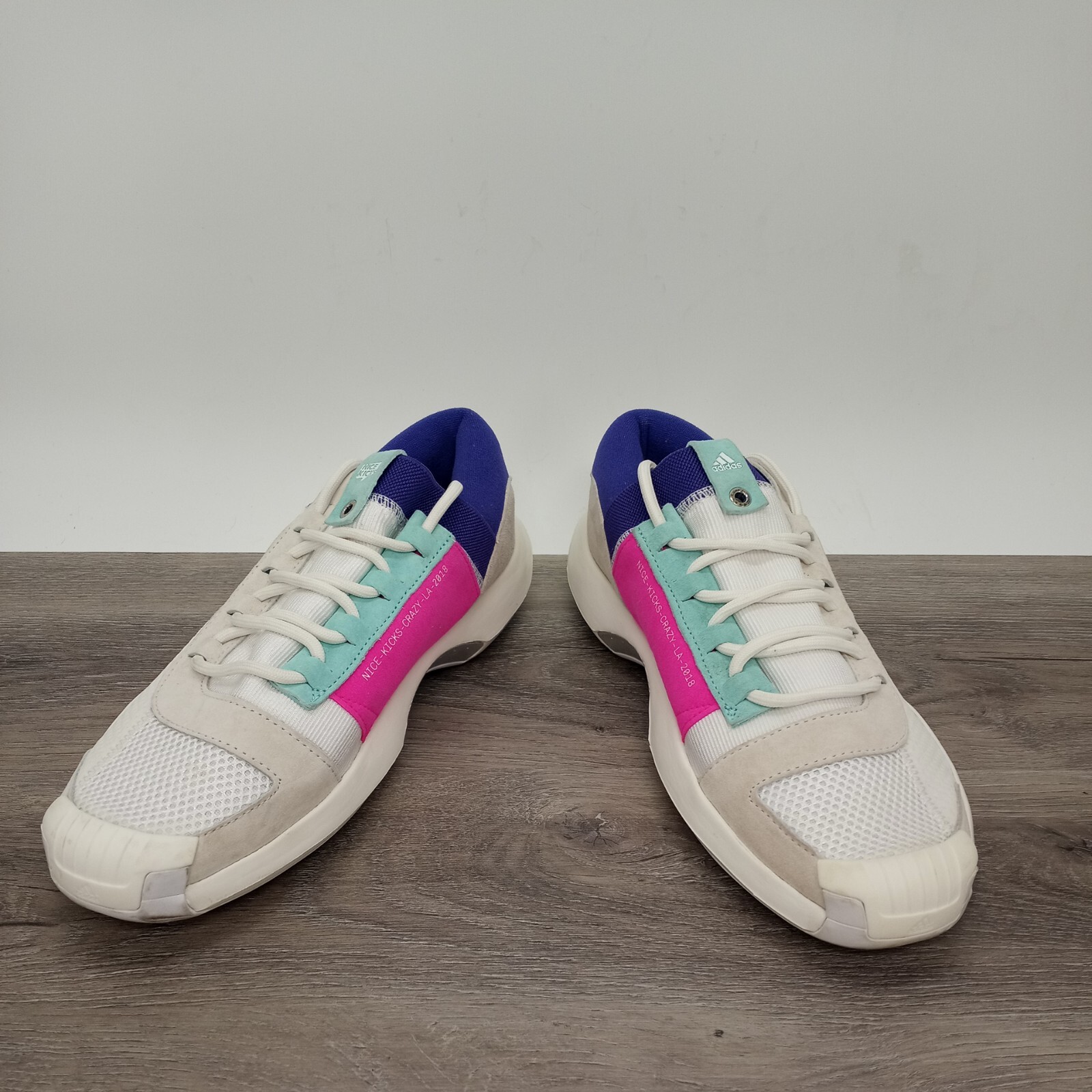 Adidas Crazy 1 ADV x Nice Kicks White Teal Purple 2017 Size 9 mens.