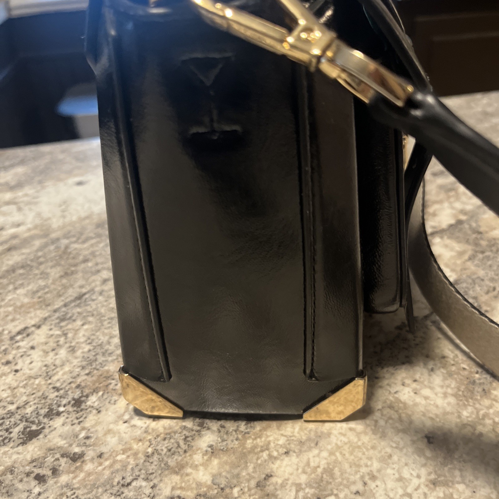 Michael Kors Manhattan Medium Patent Leather School Satchel Black