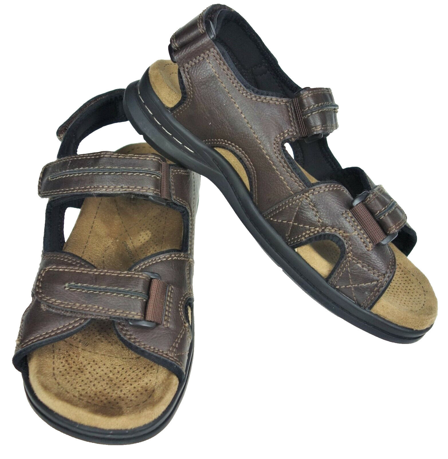 8M Izod Tremont ‌‌Brown Sport Sandal Men Adjustable Comfort Walking Faux Leather