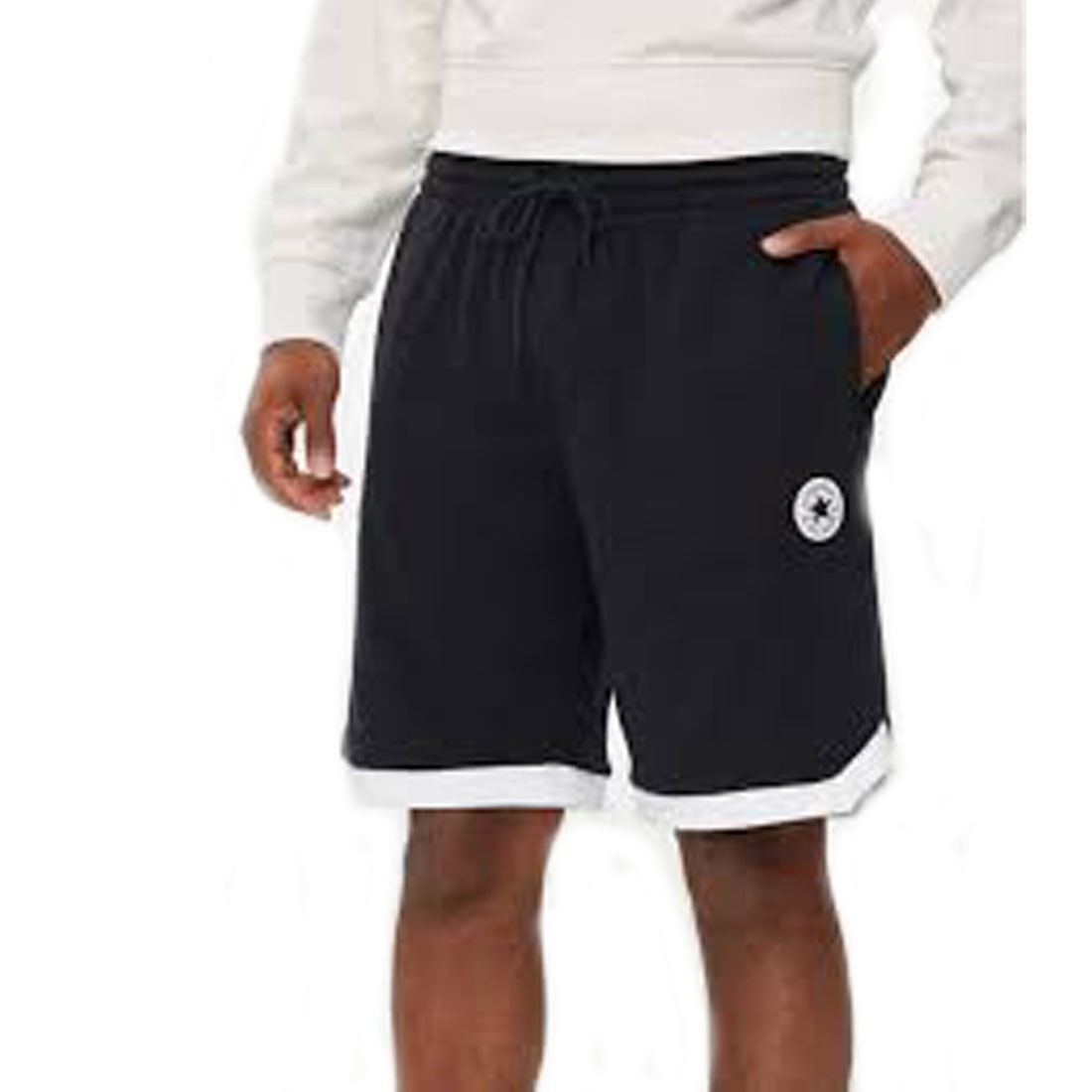 Converse Retro Knit 9″ Shorts Men Large Black Basketball Lifestyle 10026456-A01