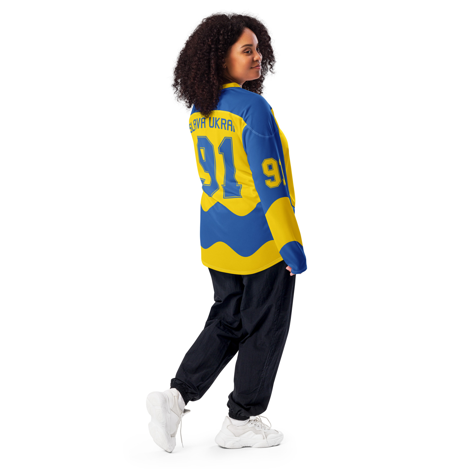 Ukraine Slava Ukraini Hockey Jersey, Unisex Adult, Eco Friendly Fan Shirt