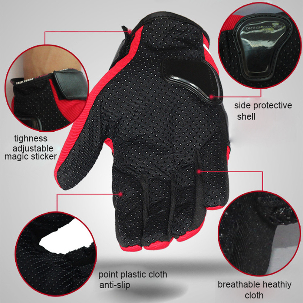 Outdoor Motorcycle Gloves Cycling Fingerless Full Finger Gel Pad Gloves for Men