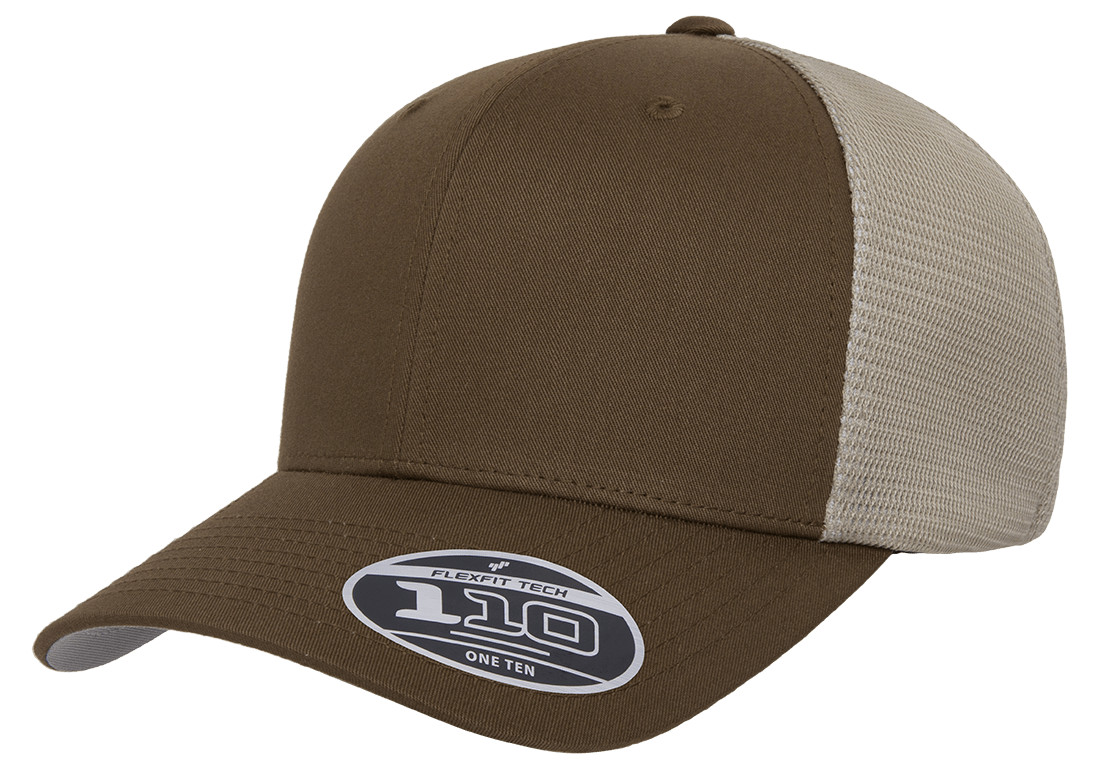 Flexfit Trucker Hat 110 6 Panel Adjustable OSFM Mesh Cap 2-Tone Flex Fit 110M/MT